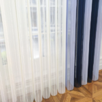 Petrol Mavisi ve Bebe Mavisi Renkli Çizgili Dikey Tül Perde DT_33_30_02 - Görsel 11