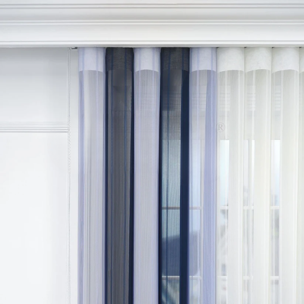 Petrol Mavisi ve Bebe Mavisi Renkli Çizgili Dikey Tül Perde DT_33_30_02 - Görsel 6