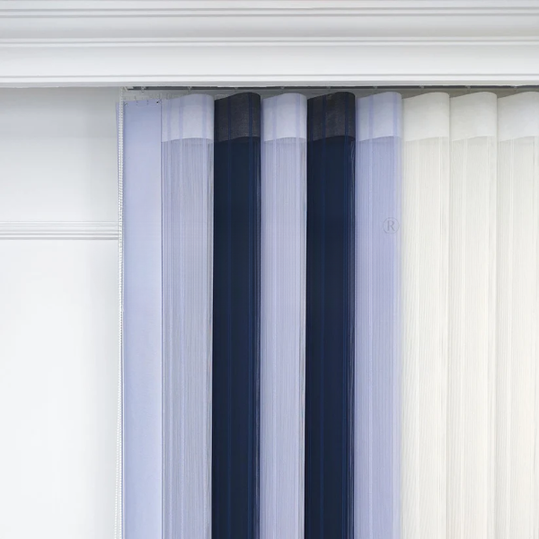 Petrol Mavisi ve Bebe Mavisi Renkli Çizgili Dikey Tül Perde DT_33_30_02 - Görsel 8