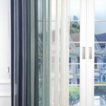 Petrol Mavisi, Kına Yeşili ve Mentol Yeşili Renkli Çizgili Dikey Tül Perde DT_33_27_25_02 - Görsel 5