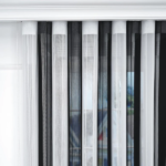 Siyah ve Beyaz Çizgili Dikey Tül Perde DT_07_01 - Görsel 6