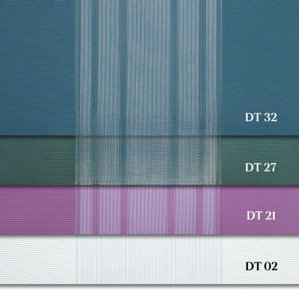 Turkuaz, Kına Yeşili ve Gül Kurusu Renkli Çizgili Dikey Tül Perde DT_32_27_21_02 - Görsel 13