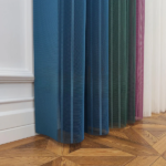 Turkuaz, Kına Yeşili ve Gül Kurusu Renkli Çizgili Dikey Tül Perde DT_32_27_21_02 - Görsel 10